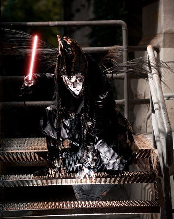 Costume by Mary Ellen Berglund, Lightsaber effects by Chris Hanel